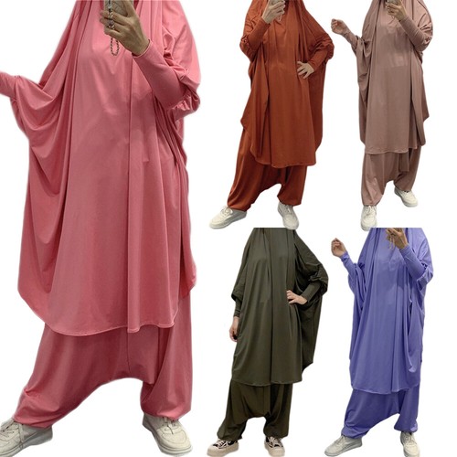 Ramadán Mujeres Khimar Vestido de Oración Kaftán Niqab Vestido Árabe Disfraces Islámicos - Imagen 8 de 315