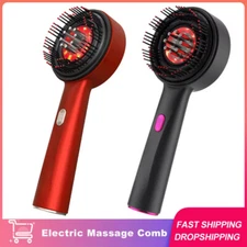 Electric Massage Comb Red Light Therapy Hair Oil Applicator Scalp Massager Brush