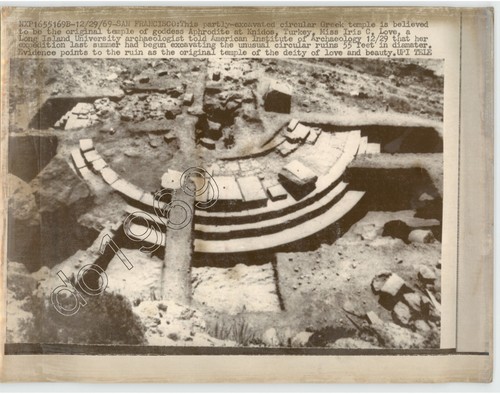 Excavated Ancient GREEK TEMPLE OF APHRODITE Knidos TURKEY 1970 Press Photo