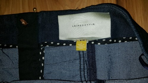 Leifsdottir gesammelt gesmockter gerüschter Stretchrock vorne hinten Gr. 12 dunkle Denim - Bild 5 von 5