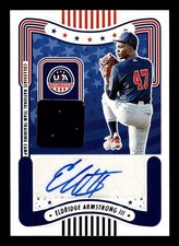2024 Panini Stars & Stripes ELDRIDGE ARMSTRONG SIGNATURE MATERIAL AUTO SM-EA B