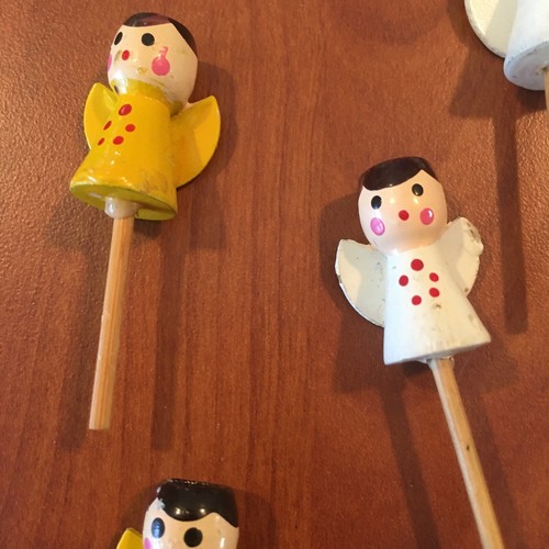 Vintage Cake Toppers Cupcake Angels Christmas Decoration Set of 9 Baking - Picture 3 of 12