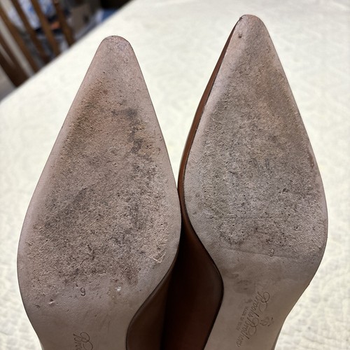 Cute Brooks Brothers Women’s Pointed-Toe Slip-On Heels Pumps Tan Sz 9 - Picture 7 of 15