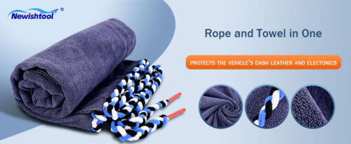 5.8ft Dash Water Absorbent Tint Dash Cover, Fusion Soak Rope Microfiber Aid Tool - Foto 7 di 12