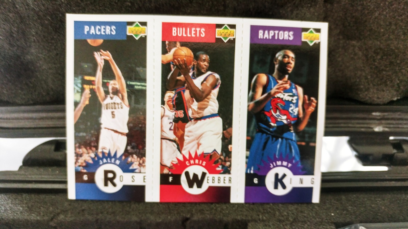 1996-97 UD Collector's Choice Jalen Rose, Chris Webber & Jimmy King #M79 M88 M21