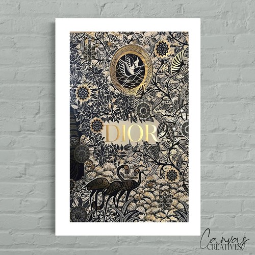 Designer Fashion Dior Wandbild Dekor Leinwand Bild - gerahmter Druck - Poster Papier - Bild 10 von 24