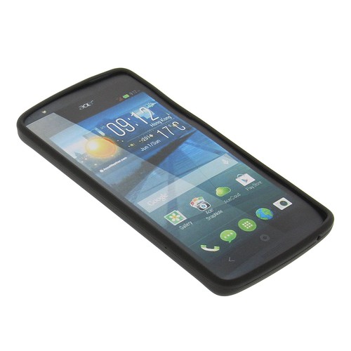 Tasche für Acer Liquid E700 Handytasche Schutz Hülle TPU Gummi Case Schwarz - Imagen 4 de 4