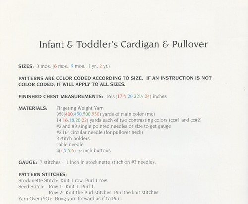 Design by Louise Knitting Pattern 4 Infant & Toddler's Cardigan & Pullover 3m-2y - Picture 2 of 2