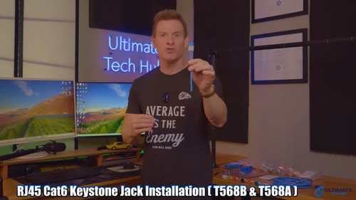 10 pcs Cat6 Punchdown Keystone Jack Yellow 45 Degree Angle Ethernet Network PACK - Video 1 von 1