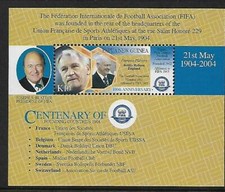 2004 Centenary of FIFA Mini Sheet as Issued at Post Office