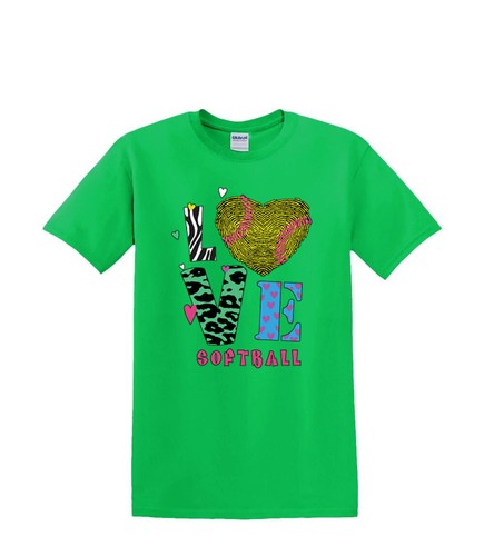 T-Shirt S to 2XL 3XL - LOVE SOFTBALL fun adult - Picture 9 of 72