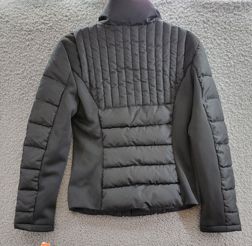 AQUA Athletic Lightweight Puffer Jacket Women's S Black Stand Collar Long Sleeve - Picture 11 of 17
