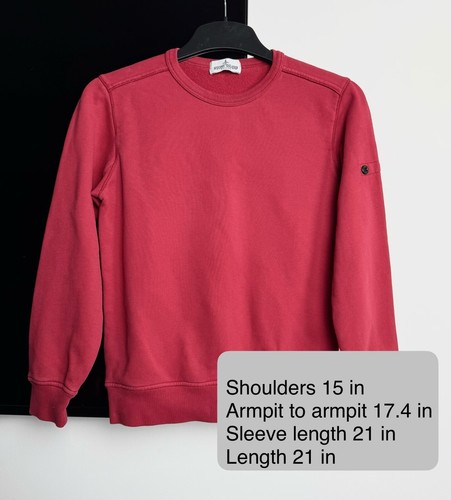 Stone Island Junior Sweatshirt Crewneck Red 10y / 142 cm - Picture 7 of 7