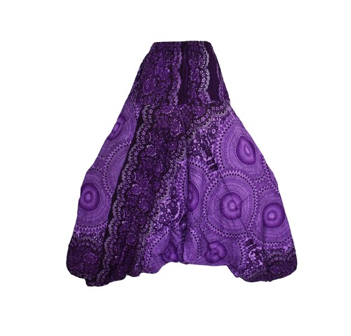 Afghani Trousers Paisley Print 8 10 12 14 Hippy Boho Ethnic Hippie Rayon - Picture 5 of 7