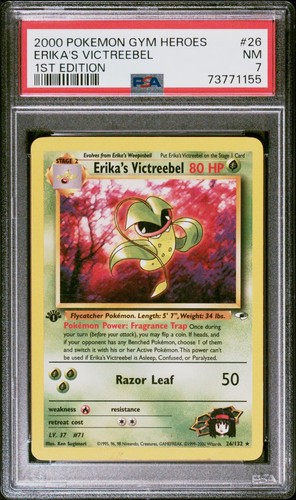 Erika's Victreebel (1st Edition) graded PSA 7 for sale on eBay