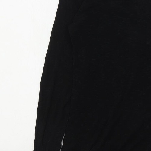 Blue Inc Womens Black Viscose Blend Basic Blouse Size M Round Neck - Picture 9 of 12