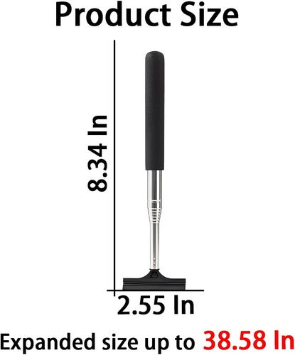 Car Rearview Mirror Wiper, Retractable Auto Glass Squeegee, Water Cleaner with T - Picture 2 of 12