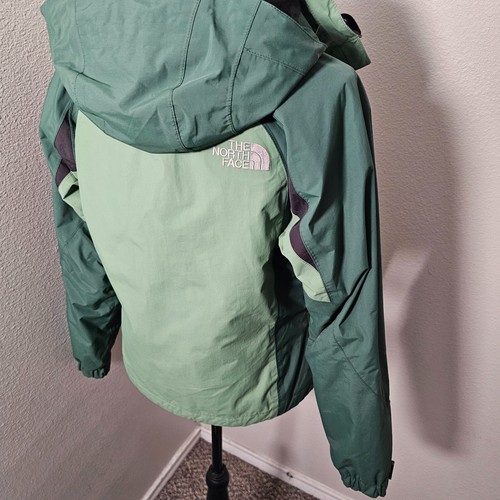 The North Face Hyvent Rain Jacket Green Two Tone Women's XS Hooded Lined Pockets - Picture 4 of 24