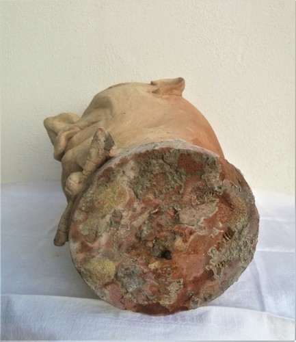 "LINGUACCIA" (Scherno) - PORTAVASO - CACHEPOT - TERRACOTTA - CALTAGIRONE - '800 - Foto 6 di 6