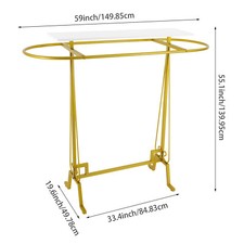 Clothing Display Stand, Clothing Rack, Commercial Clothes Hanging Rack Gold