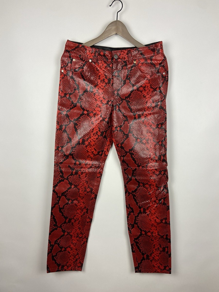 H&M STUDIO A/W 2016 Leather Snake Print Leather Pants H&M STUDIO A/W 2016 Leather Snake Print Leather Pants