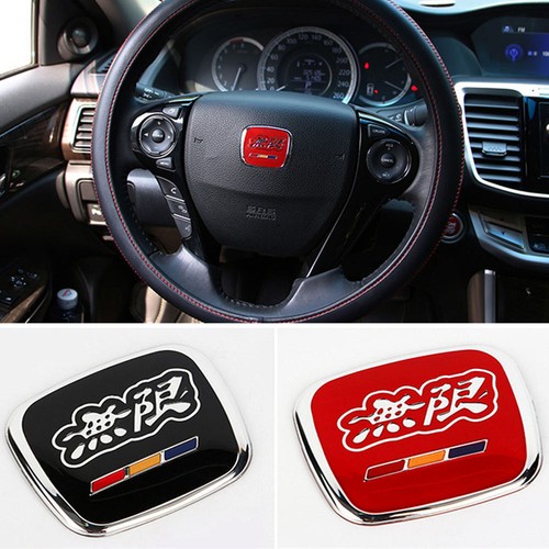 Emblema de pegatina negra Mugen para volante de automóvil insignia de carreras modificada 50*40 mm - Imagen 10 de 12