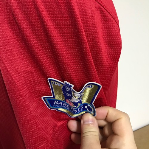 Nike Man Utd 2013-14 Home Shirt M AON Red Dri-Fit Jersey Soccer Football Top c11 - Picture 7 of 12