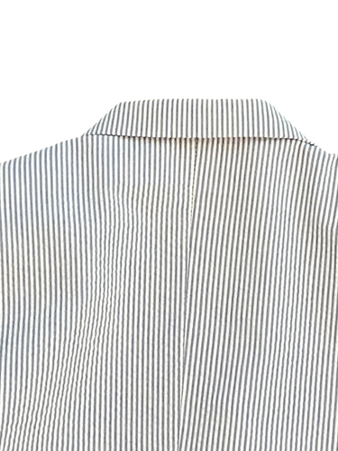 Izod Seersucker 2-Button Blazer Boys 16 Jacket Blue White Striped Spring Easter - Picture 6 of 8