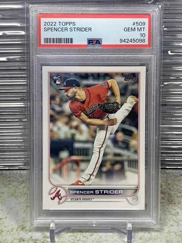 2022 Topps #509 Spencer Strider PSA 10 RC Atlanta Braves