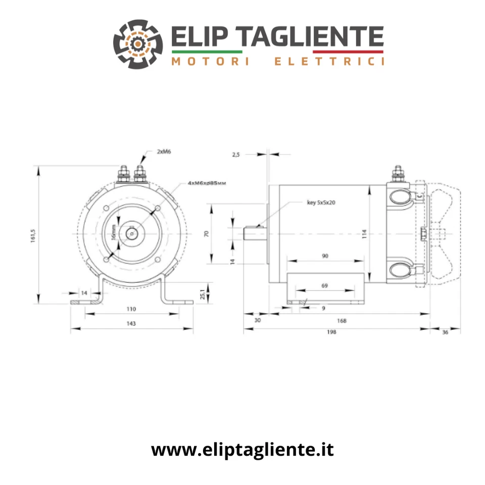 Moteur Électrique 24V 700W 3000RPM DC 71B3 S1 Traction Applications À Batterie - Photo 2/2