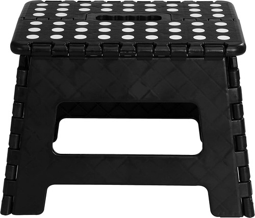 Utopia Foldable Step Stool 9" Height Lightweight Plastic Design, Set of 2-Black - Picture 2 of 8