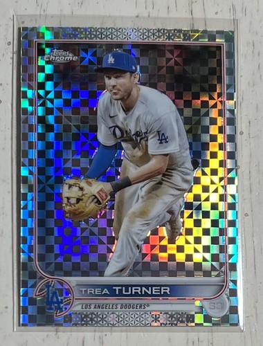 TREA TURNER  / 2022 Topps Chrome / X-FRACTOR  #190 / LA Dodgers - Picture 1 of 2