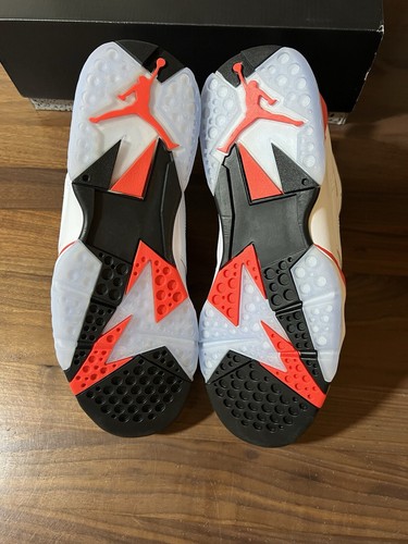 Nike Air Jordan 7 Retro “White Infrared” Basketball White/Crimson/Black Sz 11 - Picture 6 of 8