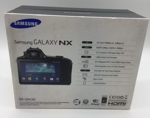 Boxed Samsung Galaxy NX Mirrorless Camera Wi-Fi 4G 18-55mm Lens (EK-GN120ZKAXAR) - Picture 2 of 2