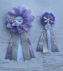 Lavender Snowflake Baby Shower Corsage Set ,Mommy To Be /Daddy To Be Corsage Pin