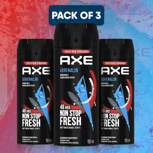 Axe ADRENALIN Deodorant Body Spray 150 ml | Size L | Pack of 3 - Bild 4 von 6