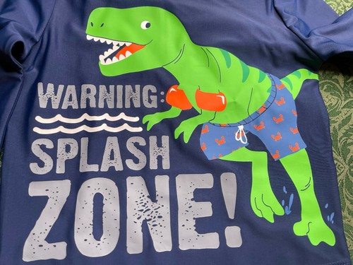 Neu mit Etikett Carters 18 m Rash Guard Badehose Dinosaurier 2-teiliges Outfit Jungen Badeanzug LSF - Bild 6 von 7