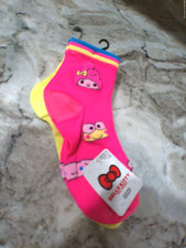 Brand New Hello Kitty And Friends 2 Pk Crew Socks, Shoe Size 4-10, Multicolored