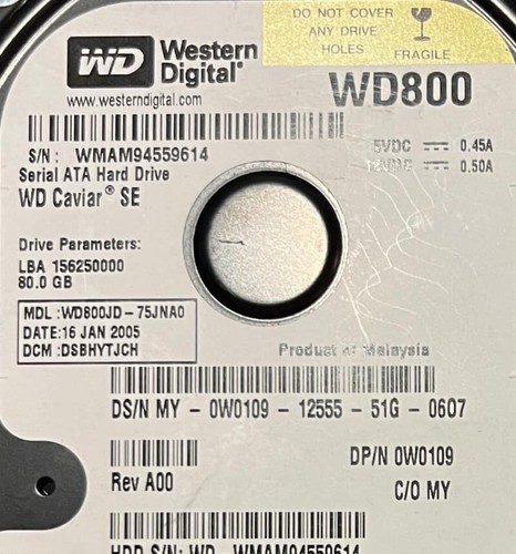HDD PCB ONLY - Western Digital WD800, 80GB, 7200 RPM - WD800JD / 75JNA0 / A00 - Picture 2 of 4