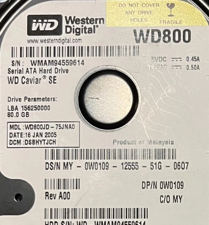 HDD PCB ONLY - Western Digital WD800, 80GB, 7200 RPM - WD800JD / 75JNA0 / A00 - Image 2 of 4