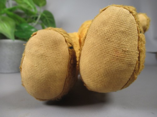 vintage mohair golden teddy bear straw filled glass eyes movable limbs head - Picture 13 of 13