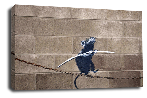 Arte de pared Banksy sala dormitorio globo niña lienzo grande cuadro enmarcado - Imagen 30 de 48