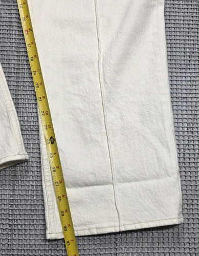 Pantalones de mezclilla Abercrombie&Fitch para mujer 32/14S cortos holgados tiro medio 36x30,5 marfil - Imagen 12 de 14