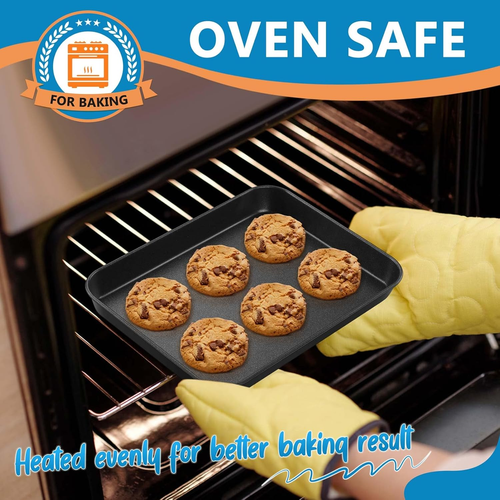 Sartenes y bandejas para horno tostador P&P CHEF, sartén de chapa pequeña de acero al carbono para tostadora O - Imagen 4 de 12