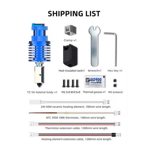 Hotend Kit for Ender 3/Ender 3 V2/Ender 3 Pro Voron 2.4/CR10 Extruder Upgrade - Afbeelding 25 van 25
