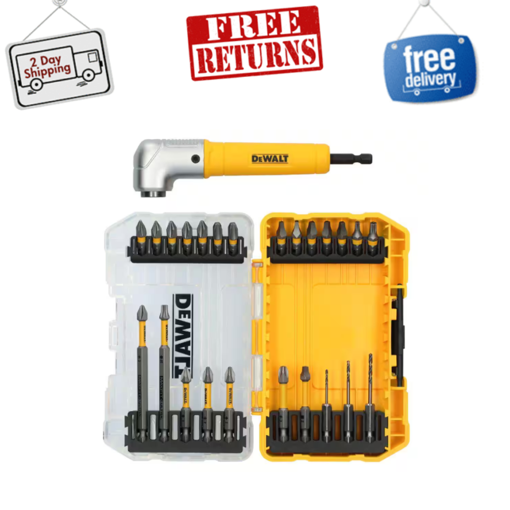 DEWALT TOUGH GRIP 25-Piece Steel Hex Shank Screwdriver Bit Set DEWALT TOUGH GRIP 25-Piece Steel Hex Shank Screwdriver Bit Set