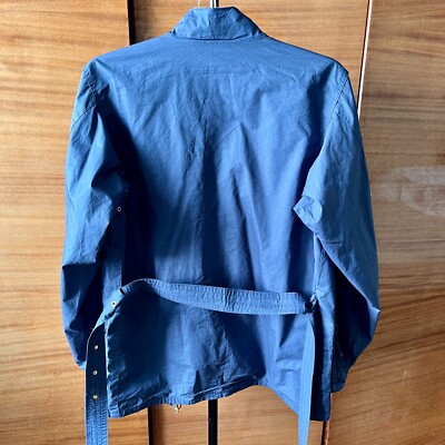 Men Barbour A7 Bright Brass Nylon International Blue Jacket Size