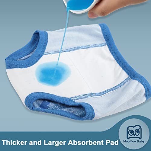 Potty Training Underwear 10 Packs Absorbent Toddler 3T Blue(pack of 10) - Picture 6 of 7