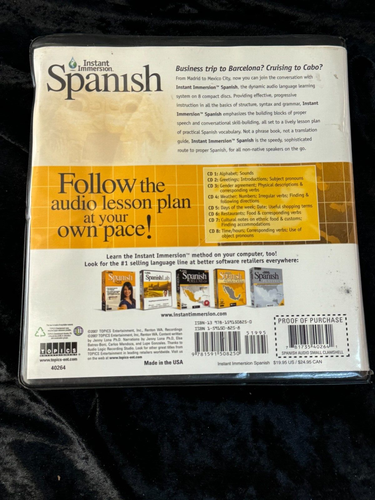 Instant Immersion Spanish Language Learning Program 8 Audio CD-ROM Media - Picture 3 of 4