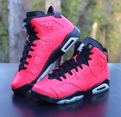 Nike Air Jordan 6 Retro Infrared 23 Size 7Y Black Custom 384665